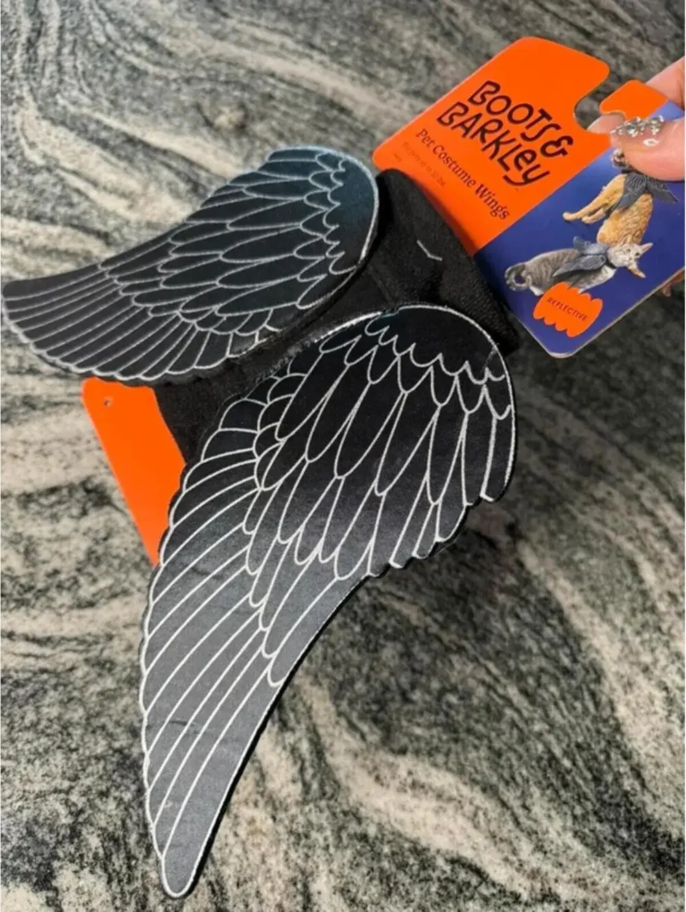 Boots & Barkley Pet Angel Wings Costume Reflective XS XXS Halloween Dog Cat NWT